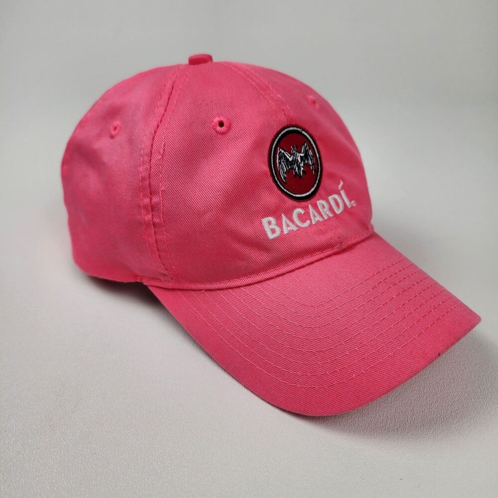 Bacardi Pink Hat Cap Breast Cancer Awareness Adjustable Velcro